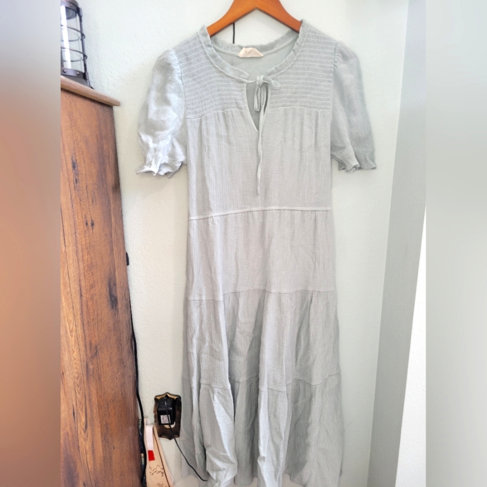 Sweet Wanderer Puff Sleeve Maxie Dress